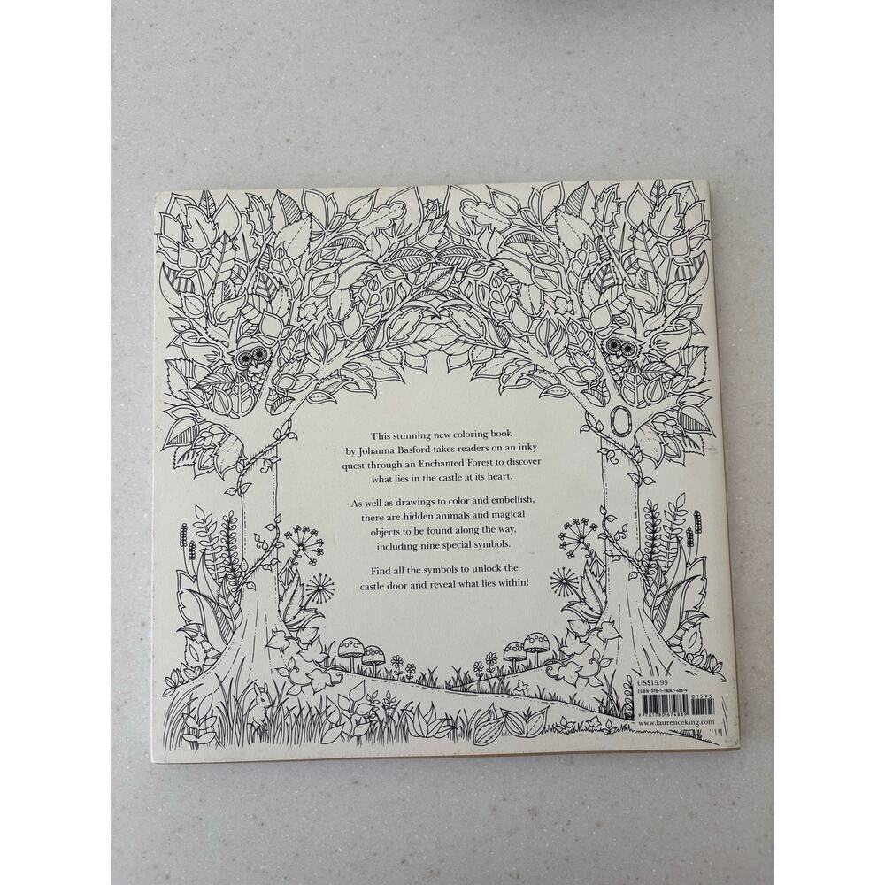 Enchanted Forest Johanna Basford Inky Quest Adult Coloring Book Paperback - Picture 2 of 5